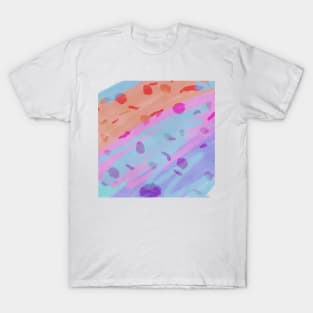 Pink purple watercolor abstract art T-Shirt